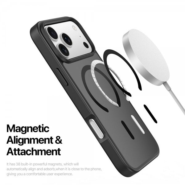 Dux Ducis iPhone 17 Pro Max Kuori Yind Series MagSafe Musta