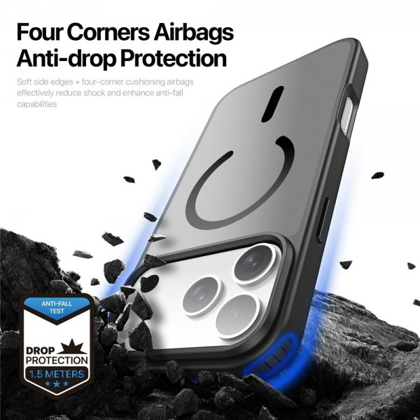 Dux Ducis iPhone 17 Pro Max Kuori Yind Series MagSafe Musta