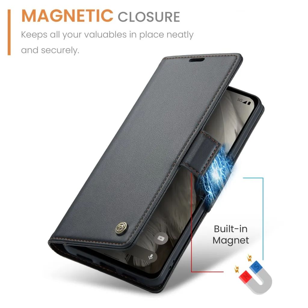 CaseMe Google Pixel 8 Kotelo 023 Series Musta