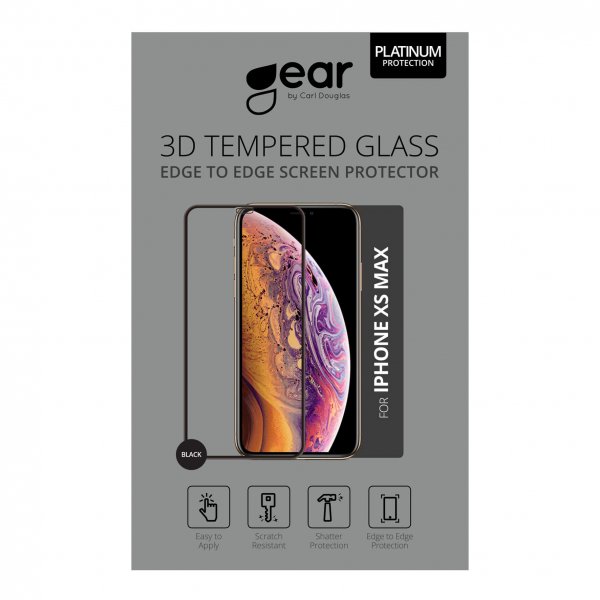 Gear iPhone Xs Max Näytönsuoja 3D