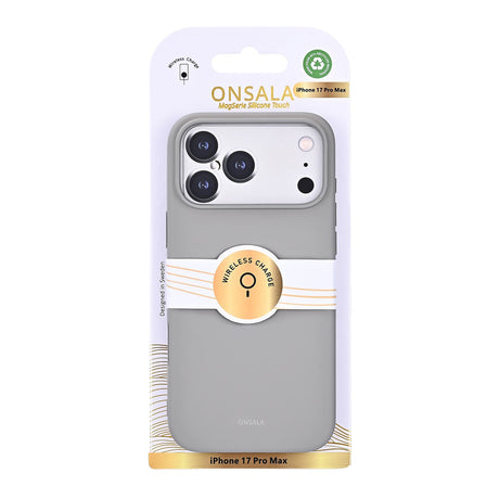 Onsala iPhone 17 Pro Max/iPhone 18 Pro Max Kuori Silikonin tuntu Concrete