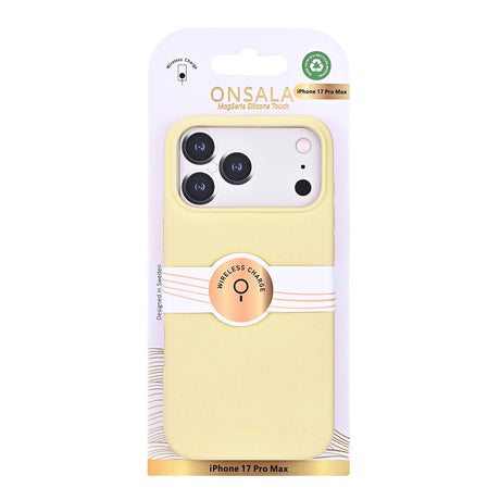 Onsala iPhone 17 Pro Max/iPhone 18 Pro Max Kuori Silikonin tuntu Lemon