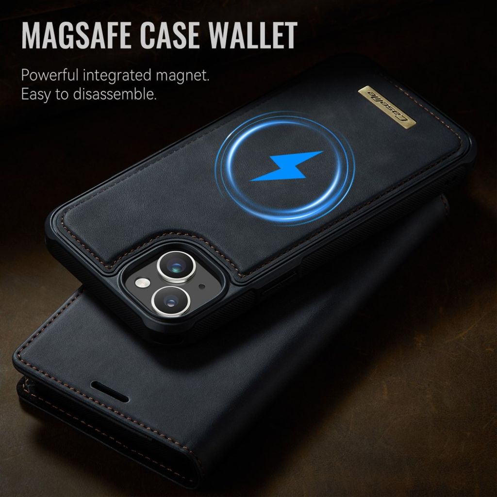 CaseMe iPhone 13 Kotelo C49 Series Musta