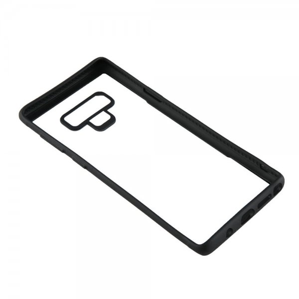 Gear Samsung Galaxy Note 9 -suojakuori, karkaistu lasi, kirkas/musta