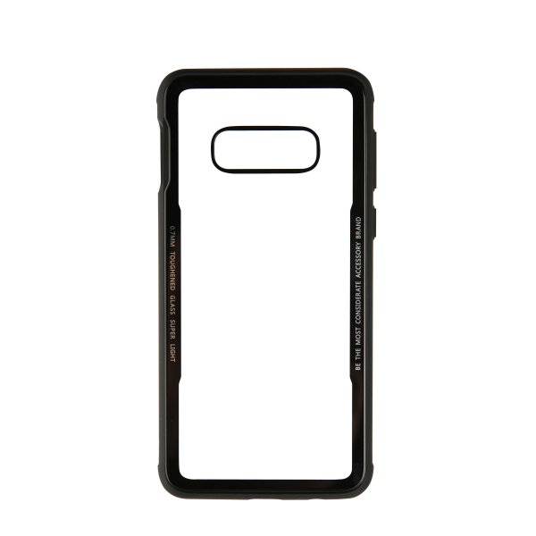 Gear Samsung Galaxy S10E Kuori Karkaistu Lasi Kirkas Musta