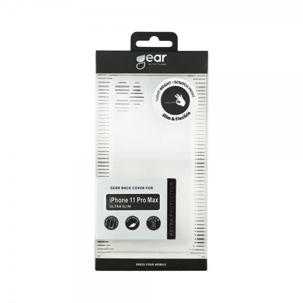 Gear iPhone 11 Pro Max -kuori, erittäin ohut, valkoinen