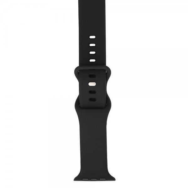 Apple Watch 38/40/41/42mm silikonranneke, musta