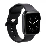 Gear Apple Watch 44/45/46mm/Apple Watch Ultra ranneke silikonia, musta