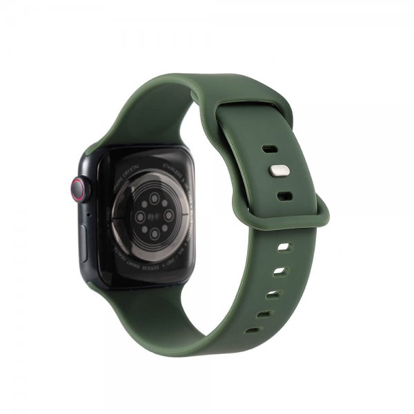 Gear Apple Watch 38/40/41/42mm Silikonihihna Oliivinvihreä