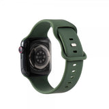 Gear Apple Watch 44/45/46mm/Apple Watch Ultra ranneke Silikoni Oliivinvihreä