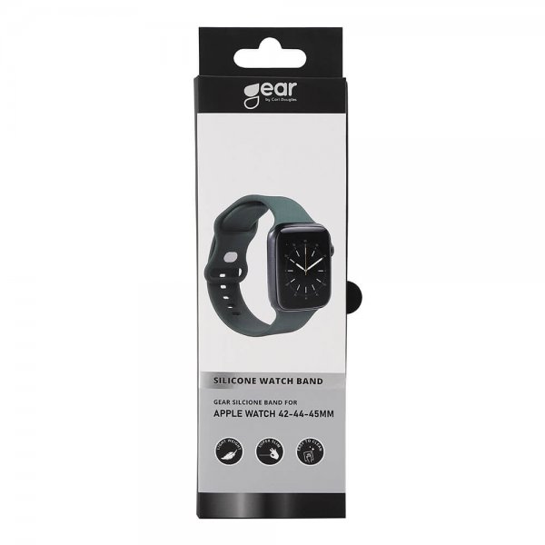 Gear Apple Watch 44/45/46mm/Apple Watch Ultra ranneke Silikoni Oliivinvihreä