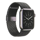 Gear Apple Watch 44/45/46mm/Apple Watch Ultra Punottu nailonranneke Musta