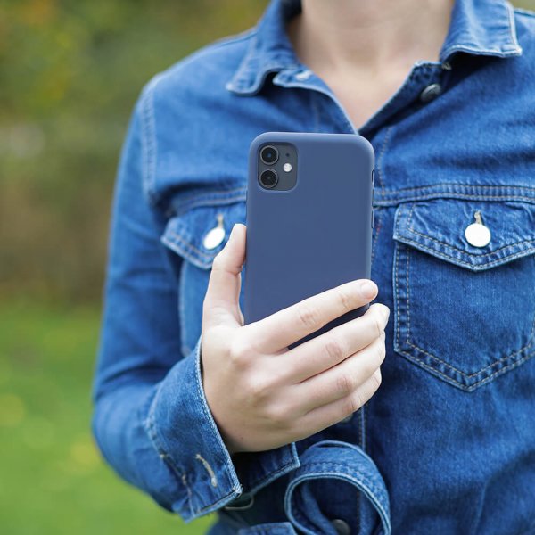 Onsala iPhone 11 Pro Max Silikonikuori Koboltinsininen