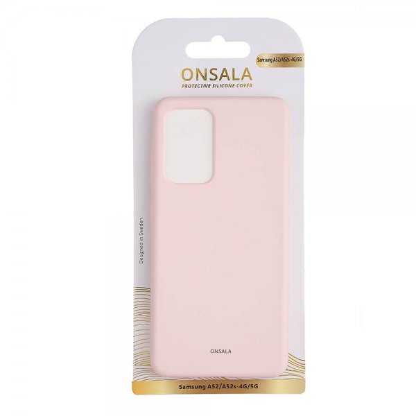 Onsala Samsung Galaxy A52/A52s 5G Kuori Silikoni Hiekka Pinkki