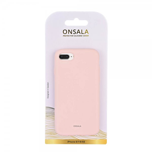 Onsala iPhone 6/6S/7/8/SE Kuori Silikoni Chalk Pink