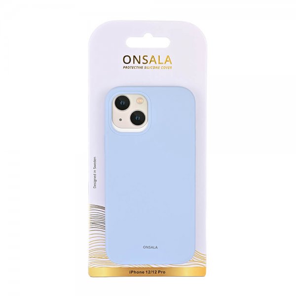 Onsala iPhone 12/iPhone 12 Pro Kuori Silikoni Vaaleansininen