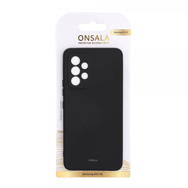 Onsala Samsung Galaxy A53 5G Silikonikuori Musta
