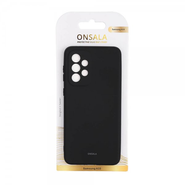 Onsala Samsung Galaxy A33 5G Silikonikuori Musta