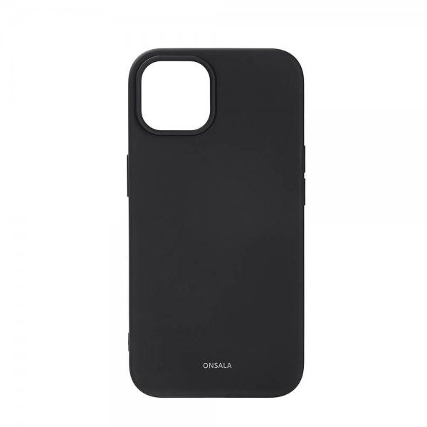 Onsala iPhone 13/iPhone 14 Silikonikuori Musta