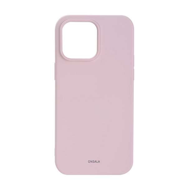 Onsala iPhone 14 Pro Max Silikonikuori Chalk Pink