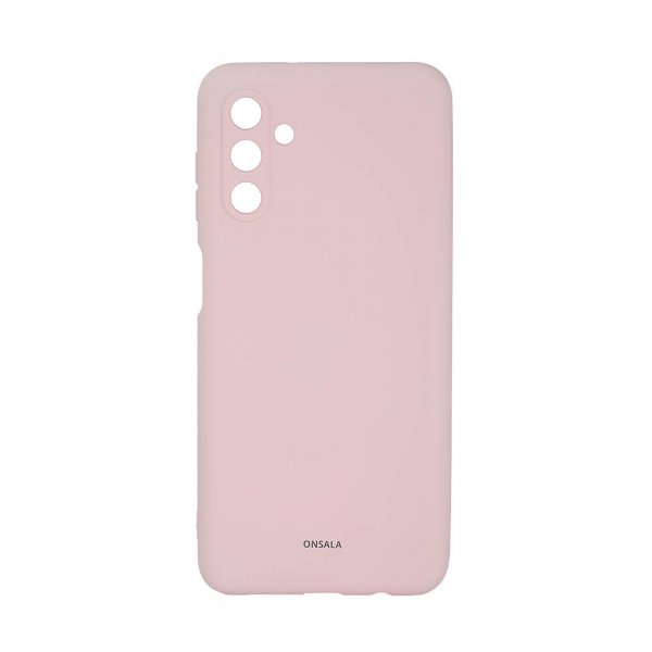 Onsala Samsung Galaxy A13 5G/Galaxy A04s Silikonikuori Liidunvaaleanpunainen