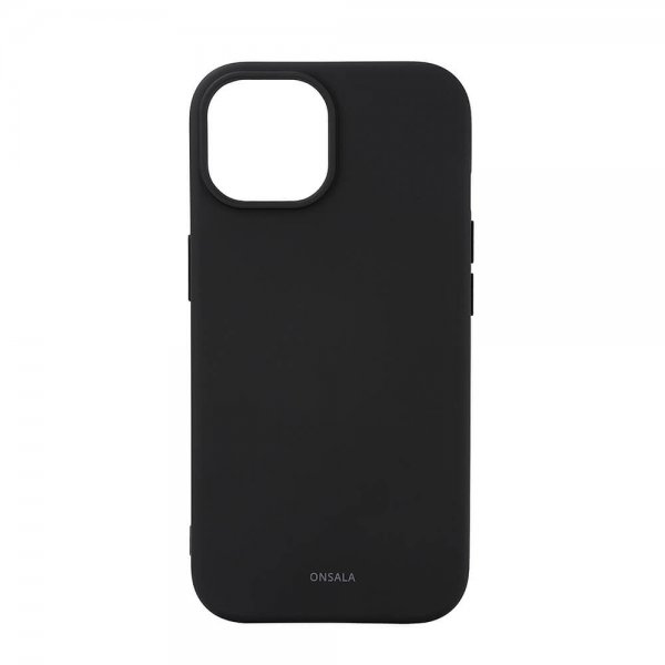 Onsala iPhone 15 Silicone Touch MagSeries Kuoret Musta