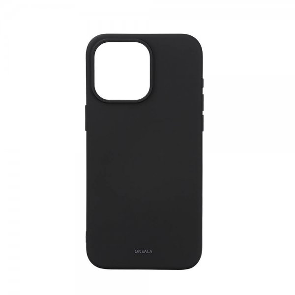 Onsala iPhone 15 Pro Max Kuori Silicone Touch MagSeries Musta