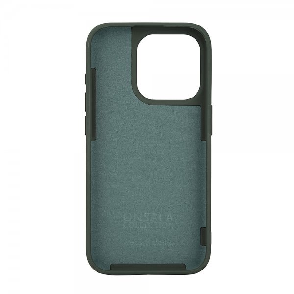 Onsala iPhone 15 Pro -silikonikuori, Touch MagSeries, Olive Green