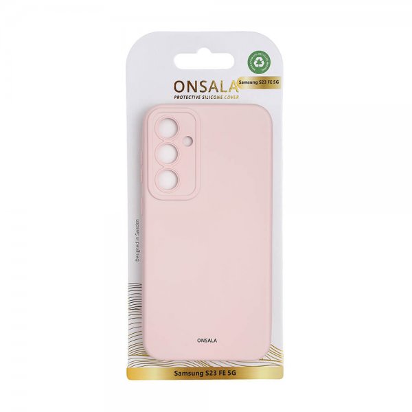 Onsala Samsung Galaxy S23 FE Silikonikuori Chalk Pink
