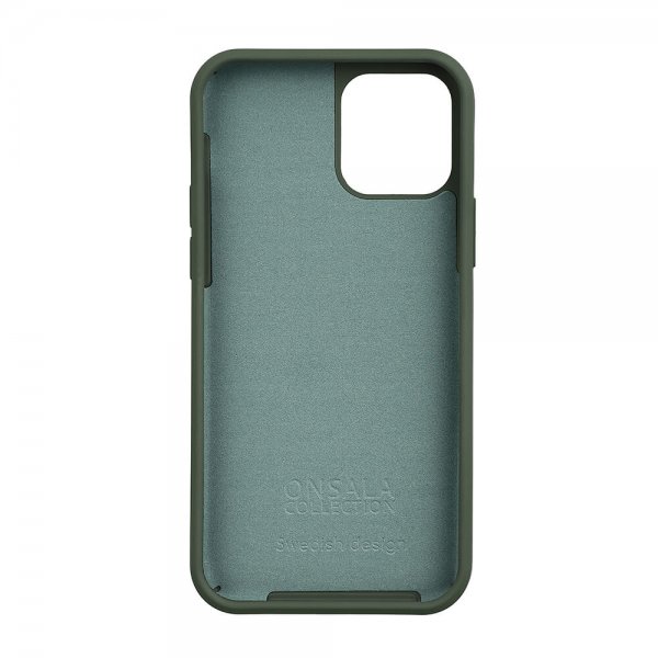 Onsala iPhone 12/iPhone 12 Pro Kuori Silikonituntuma Oliivinvihreä