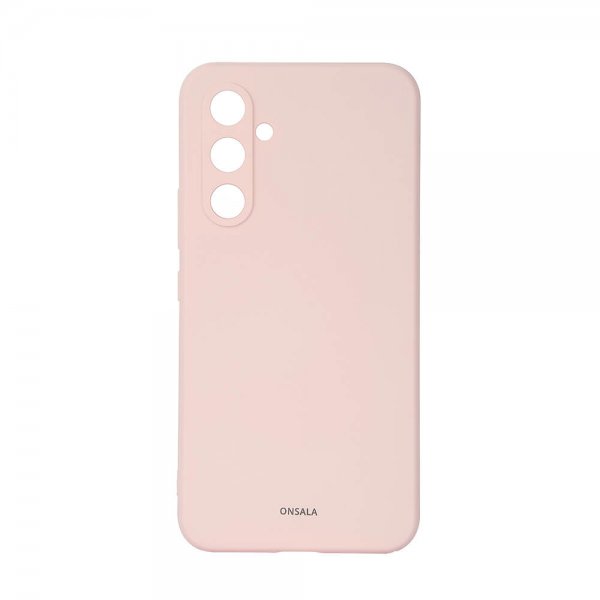 Onsala Samsung Galaxy A55 Kuori Silikonituntuma Chalk Pink
