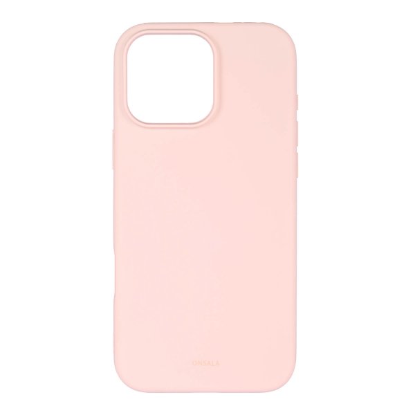 Onsala iPhone 16 Pro Max Kuori Silikonituntuma Liituvaaleanpunainen