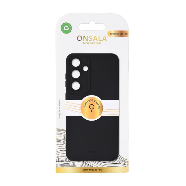 Onsala Samsung Galaxy S25 Plus Silikonisuojakuori Musta