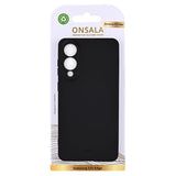 Onsala Samsung Galaxy S25 Edge Kuori Silikonituntuma Musta