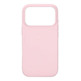 Onsala iPhone 17 Pro -kuori silikonituntumalla, Chalk Pink