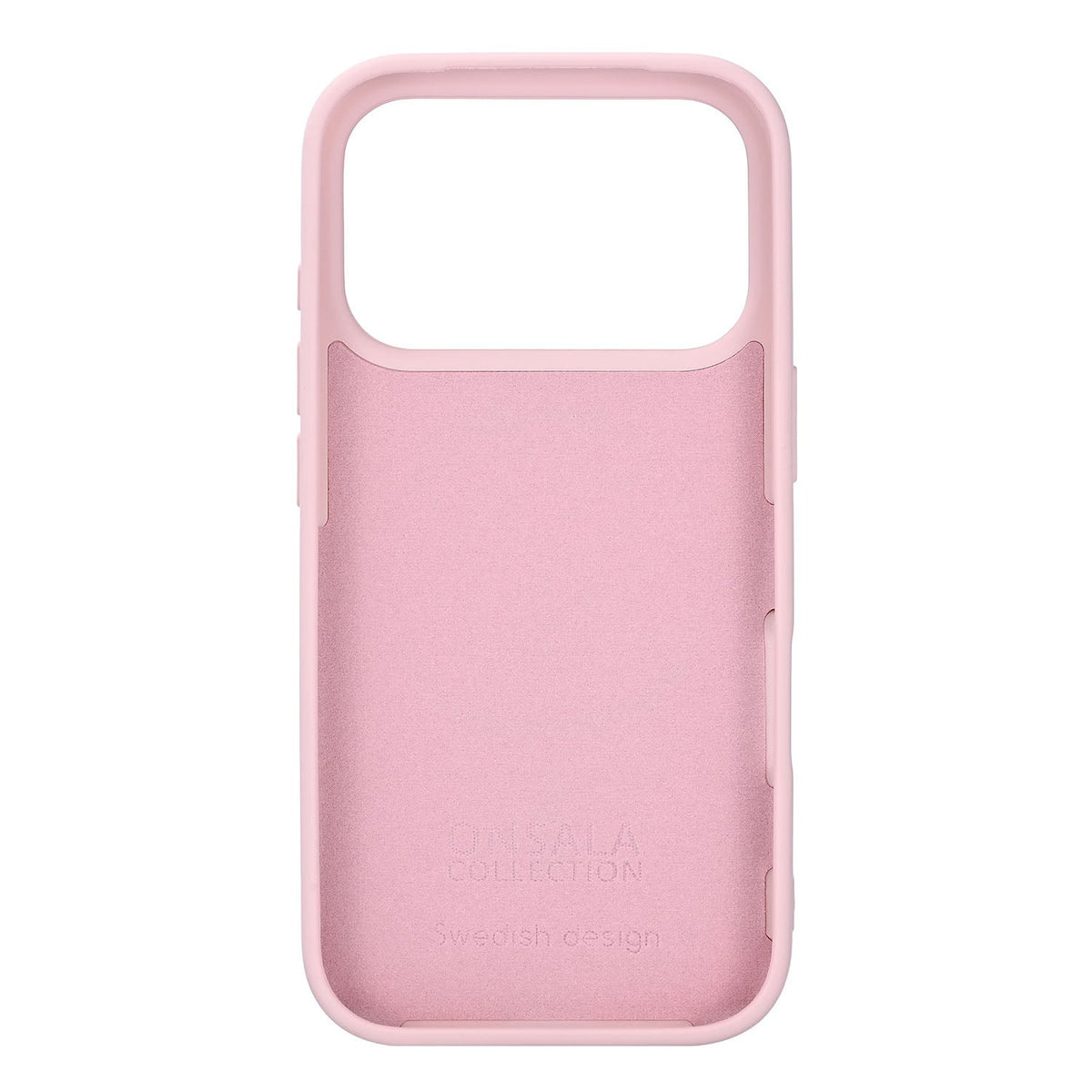 Onsala iPhone 17 Pro/iPhone 18 Pro Kuori Silikonin tuntu Chalk Pink
