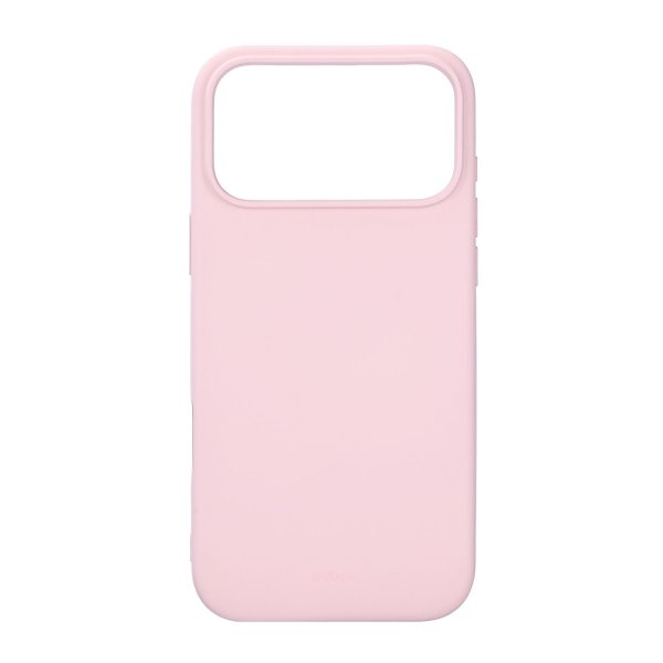 Onsala iPhone 17 Pro Max Silikonikuori Liitumusta vaaleanpunainen