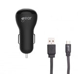Gear Autolaturi 1xUSB 1A Micro-USB-kaapeli 1m Musta