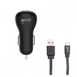 Gear Autolaturi 1xUSB 1A Micro-USB-kaapeli 1m Musta