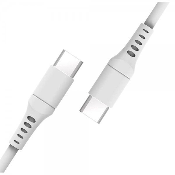 Gear USB-C–USB-C-latauskaapeli 3 m, valkoinen