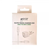 Gear Laturi 1xUSB-C PD/PPS 25W Kaapeli USB-C-USB-C 1m