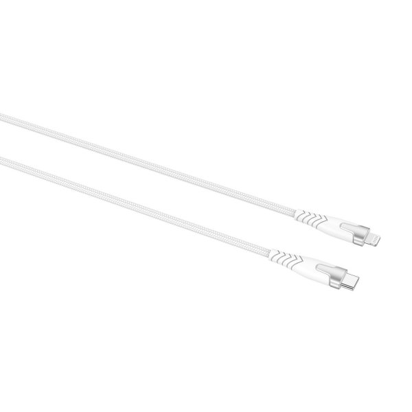Gear USB-C–Lightning Kevlar-kaapeli 1,5 m, valkoinen