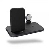 Zens 4 in 1 Stand+Watch langaton laturi alumiini musta