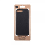 Onsala iPhone 6/6S Plus/iPhone 7 Plus/iPhone 8 Plus Kuori Aitoa Nahkaa Musta