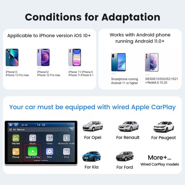 Carlinkit T-Box Plus 64GB AI-laatikko Android Auto/Carplay TV