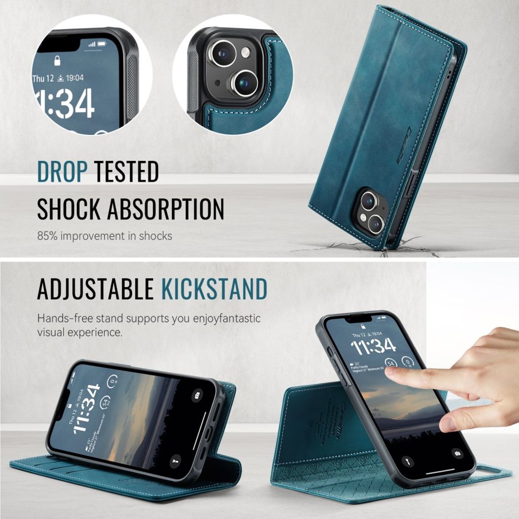 CaseMe iPhone 15 Kotelo C49 Series Vihreä