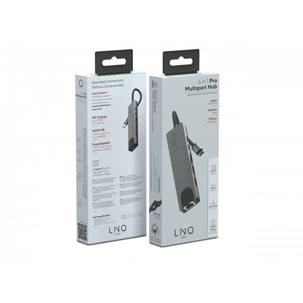 LINQ 6 in 1 PRO USB-C -moniporttikeskitin