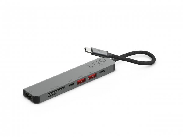 LINQ by Elements 7 in 1 Pro USB-C -moniporttihubi