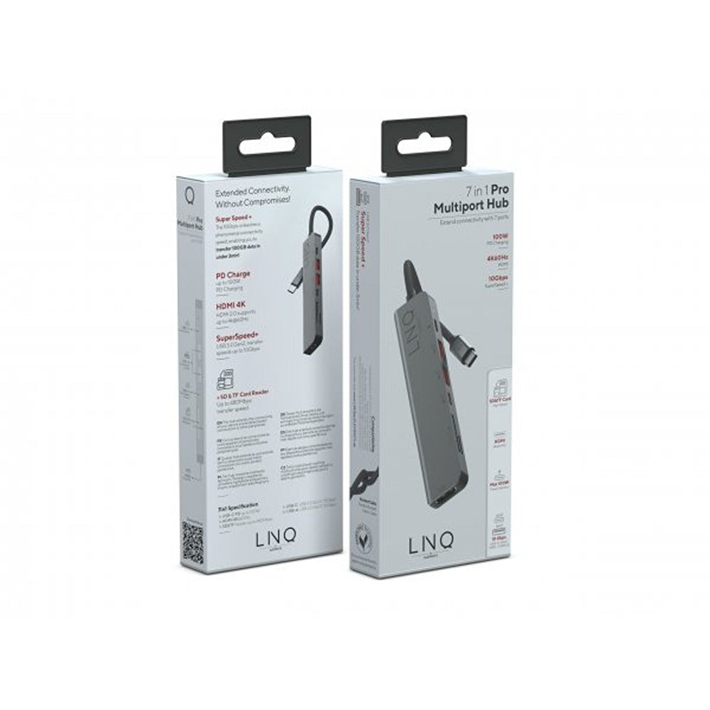 LINQ by Elements 7 in 1 Pro USB-C -moniporttihubi