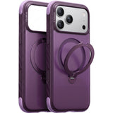 Torras iPhone 18 Pro Max Kuori Ostand Q3 Rugged Plum Purple